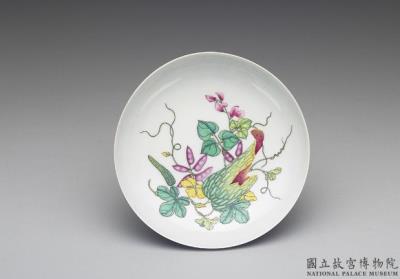 图片[2]-Dish with “Melon of Everlasting Progeny” motif on a polychrome blue ground in falangcai painted enamelsWith wood case, Qianlong reign (1736-1795), Qing dynasty-China Archive